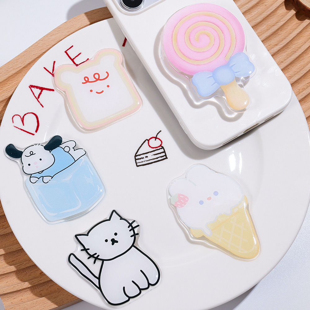 Pop Socket Grip - Penyangga Ponsel Lipat Akrilik Kartun Lucu