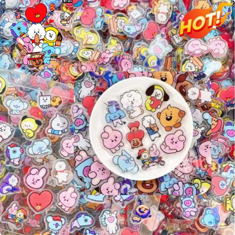 Phone Accessories Toys - 100 Mini BT21 Plat Akrilik DIY