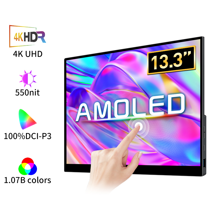Phone Accessories Display Board - Monitor portabel layar sentuh OLED 4K