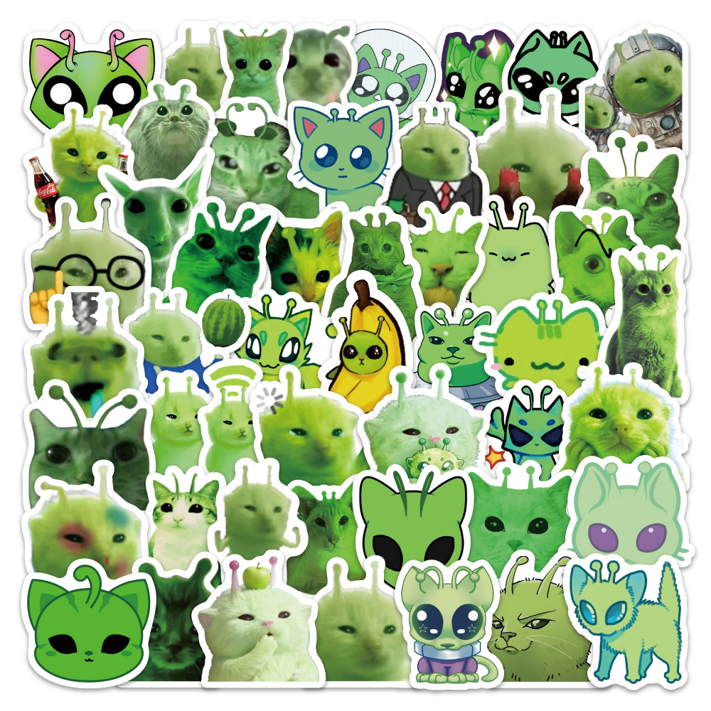 100pcs Stiker Emoji Kucing Ali - Phone Accessories Toys ulasan dan harga