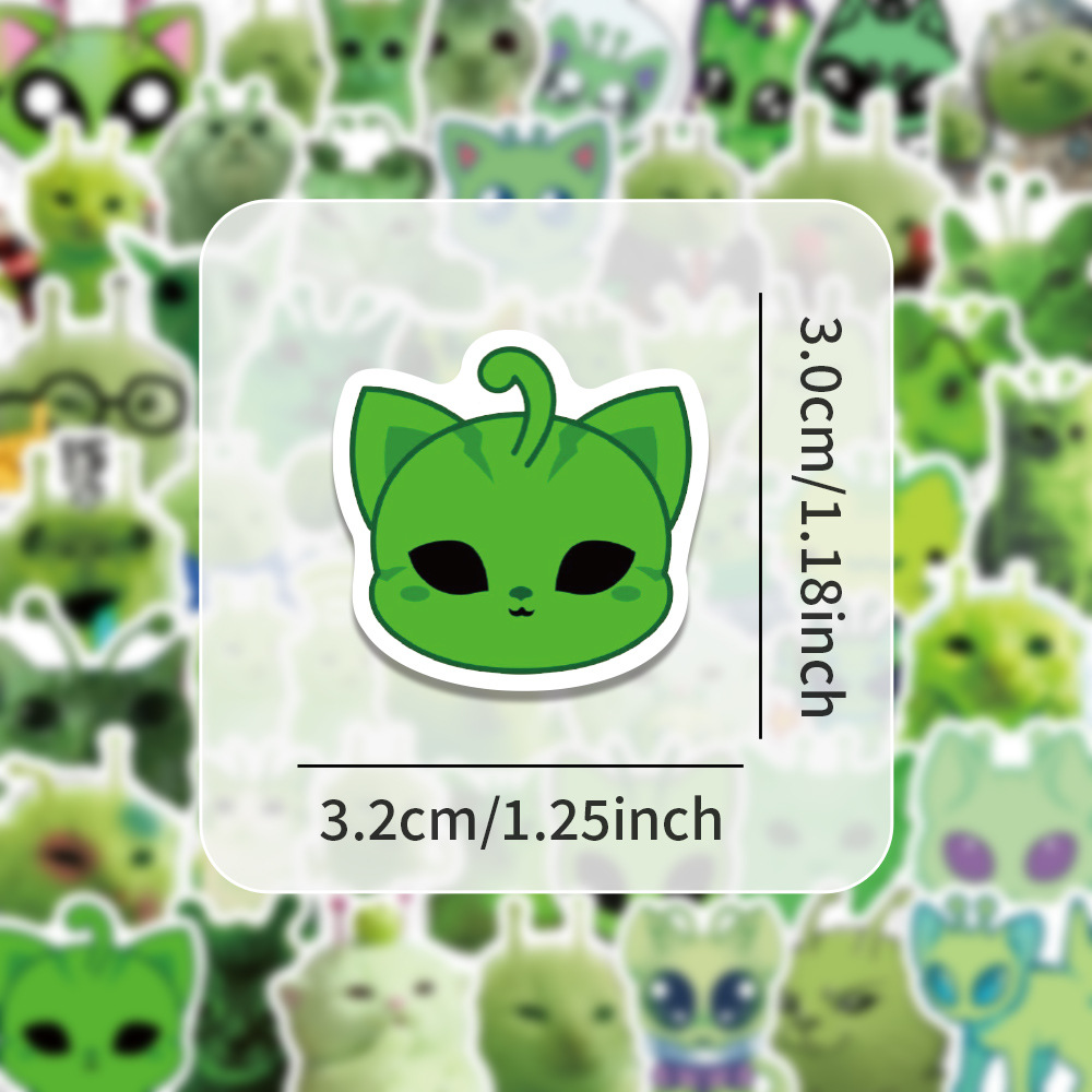 100pcs Stiker Emoji Kucing Ali - Phone Accessories Toys ulasan dan harga