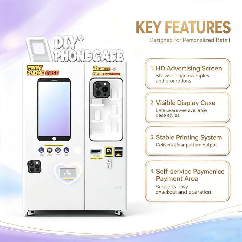 Mesin Pembuat Casing Ponsel Ku - Phone Accessories Vending Machine ulasan dan harga