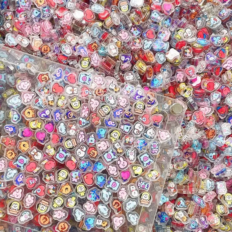 100 Mini BT21 Plat Akrilik DIY - Phone Accessories Toys ulasan dan harga