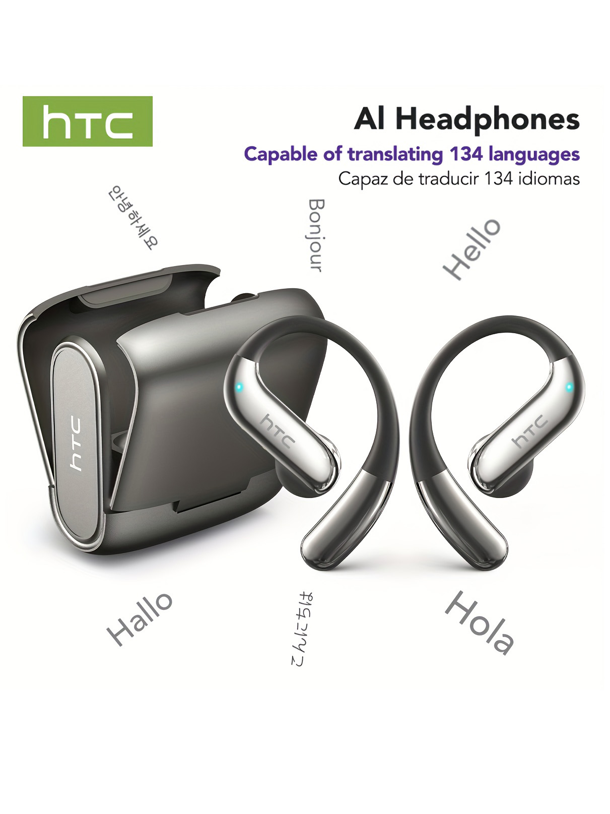 Headphone Bluetooth Open-ear H - Wireless Earbuds Case ulasan dan harga