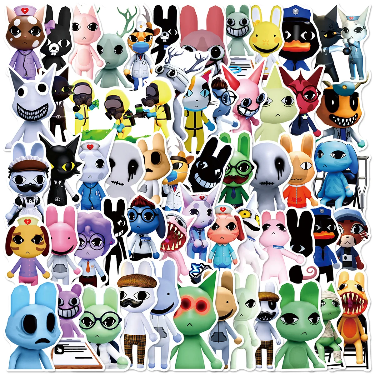 50PCS Stiker Horor DIY Tema Ru - Phone Accessories Toys ulasan dan harga