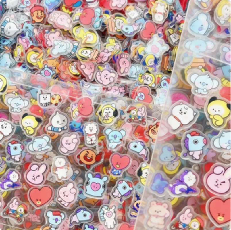 60 Buah 2CM Kawaii BT21 Lembar - Phone Accessories Toys ulasan dan harga